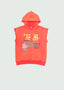 International Cut Off Hoodie Red