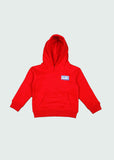 3D Lettering Hoodie Kids Red