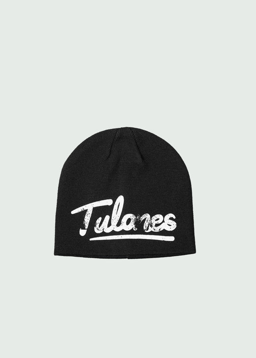Black/White Cursive Logo Beanie