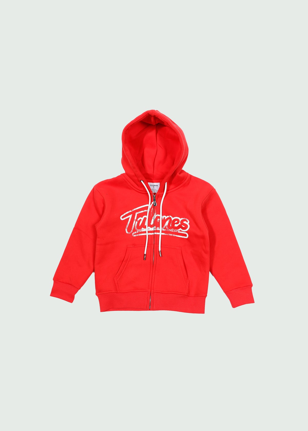 Cursive Zip-Up Hoodie Kids Red Main image