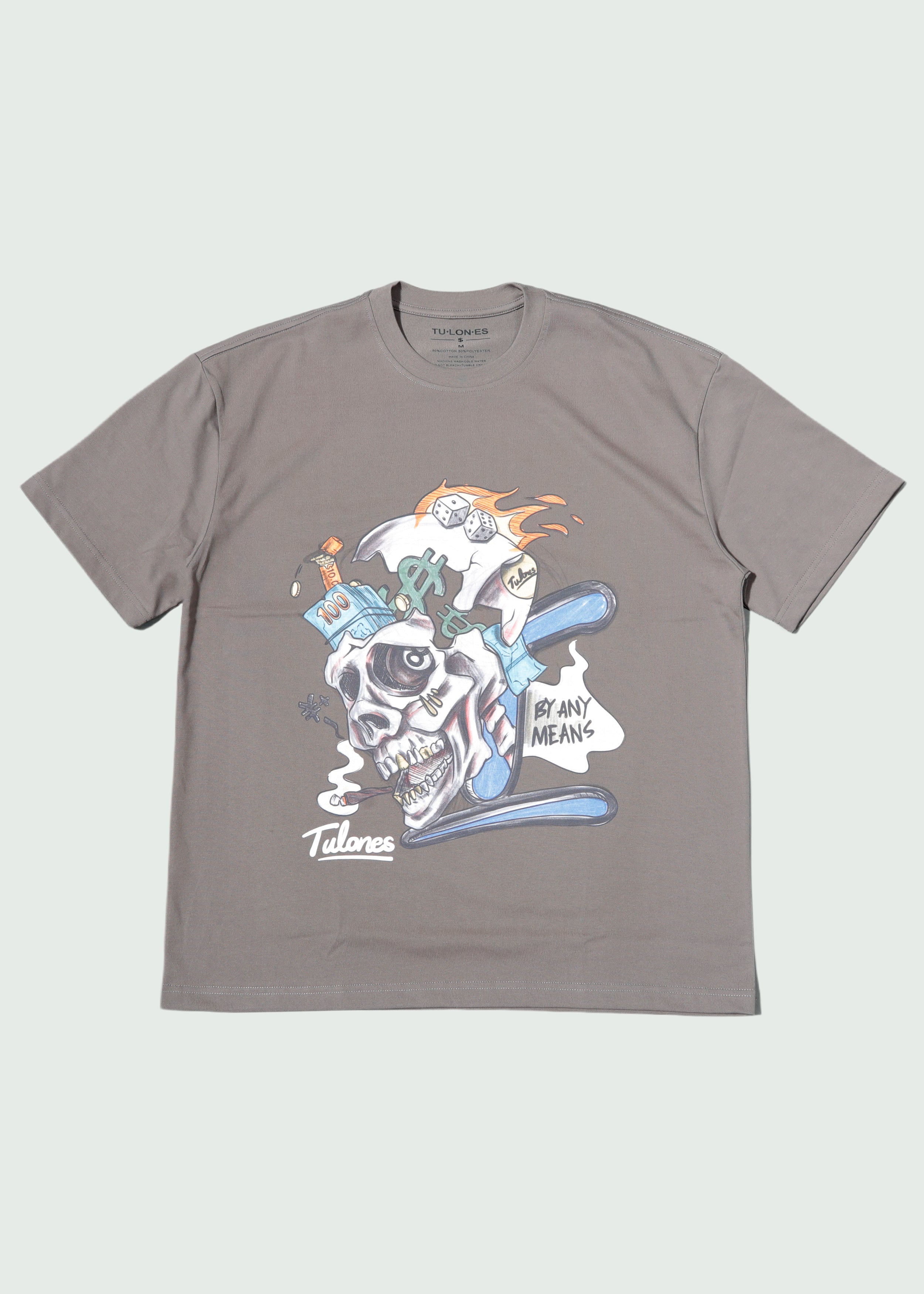 By Any Means T-shirt Grey