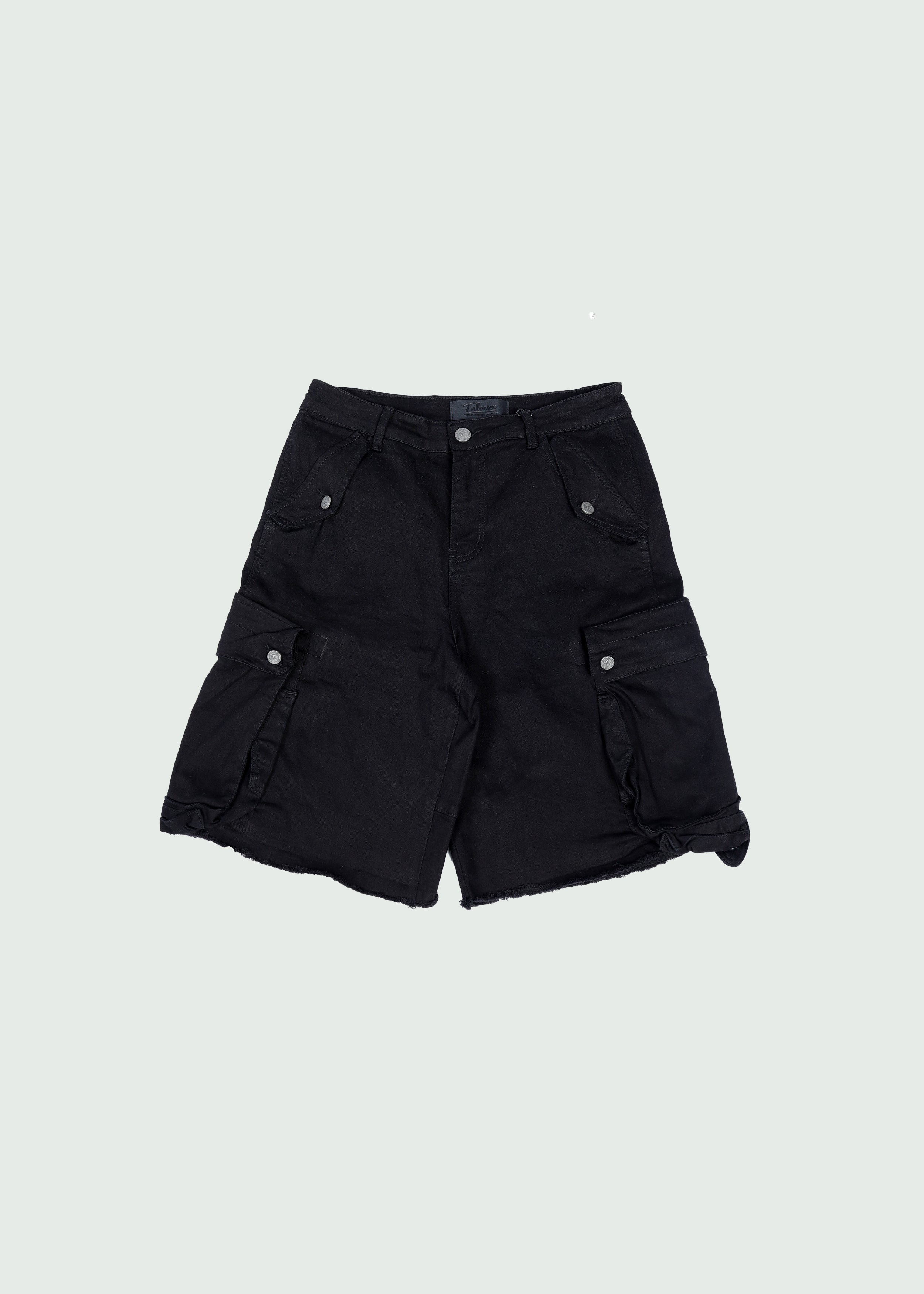 Baggy Black Cargo Shorts