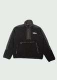 Cursive Logo Sherpa Quarter Zip Black