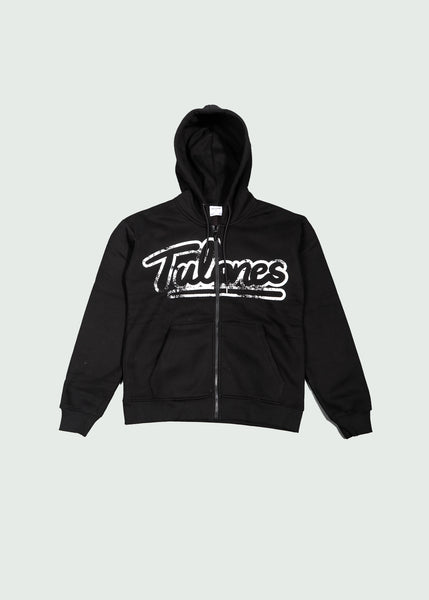 Old Money Zip-Up Hoodie Black