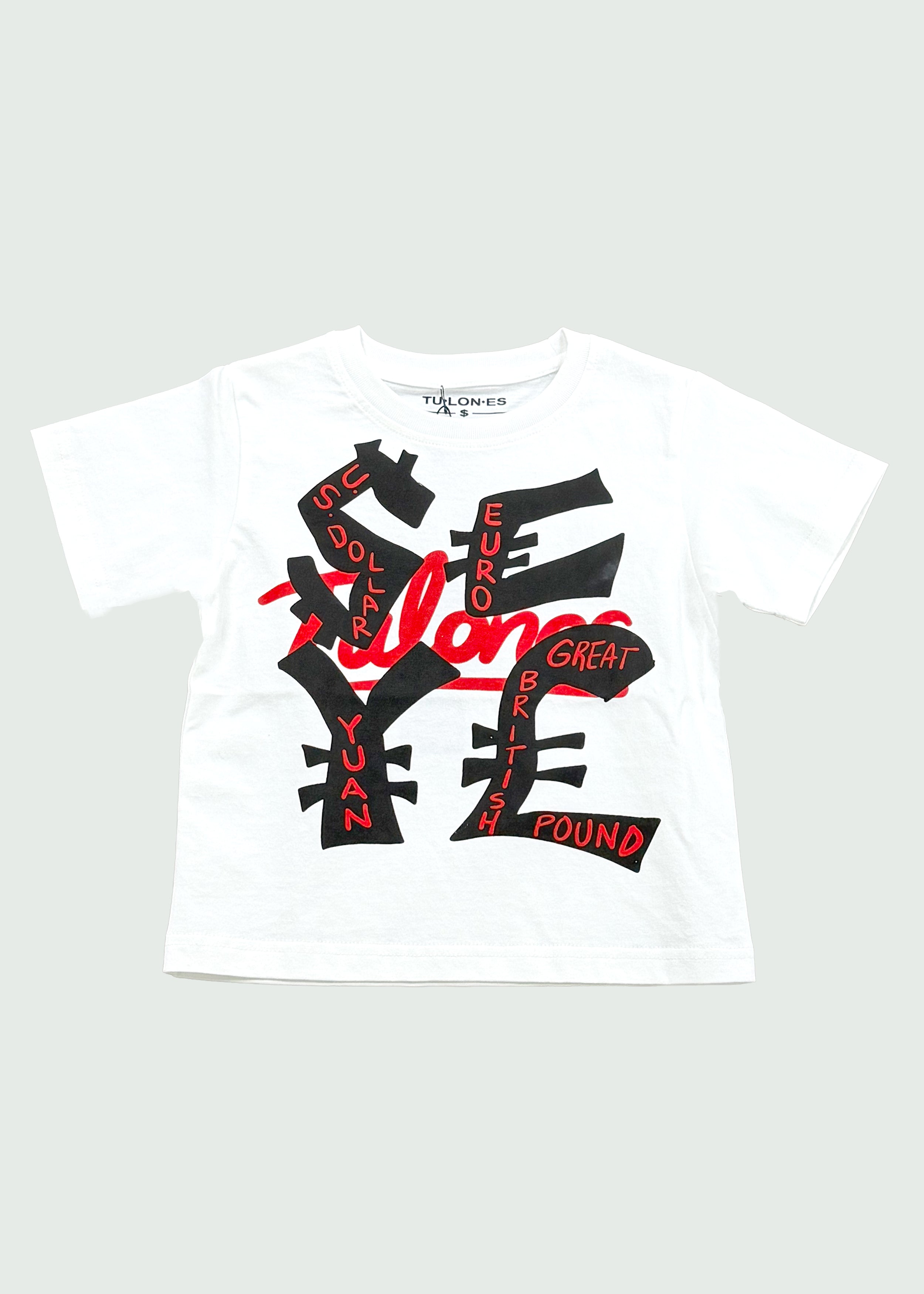 Currency Symbol Kids T-shirt White/Black Main image