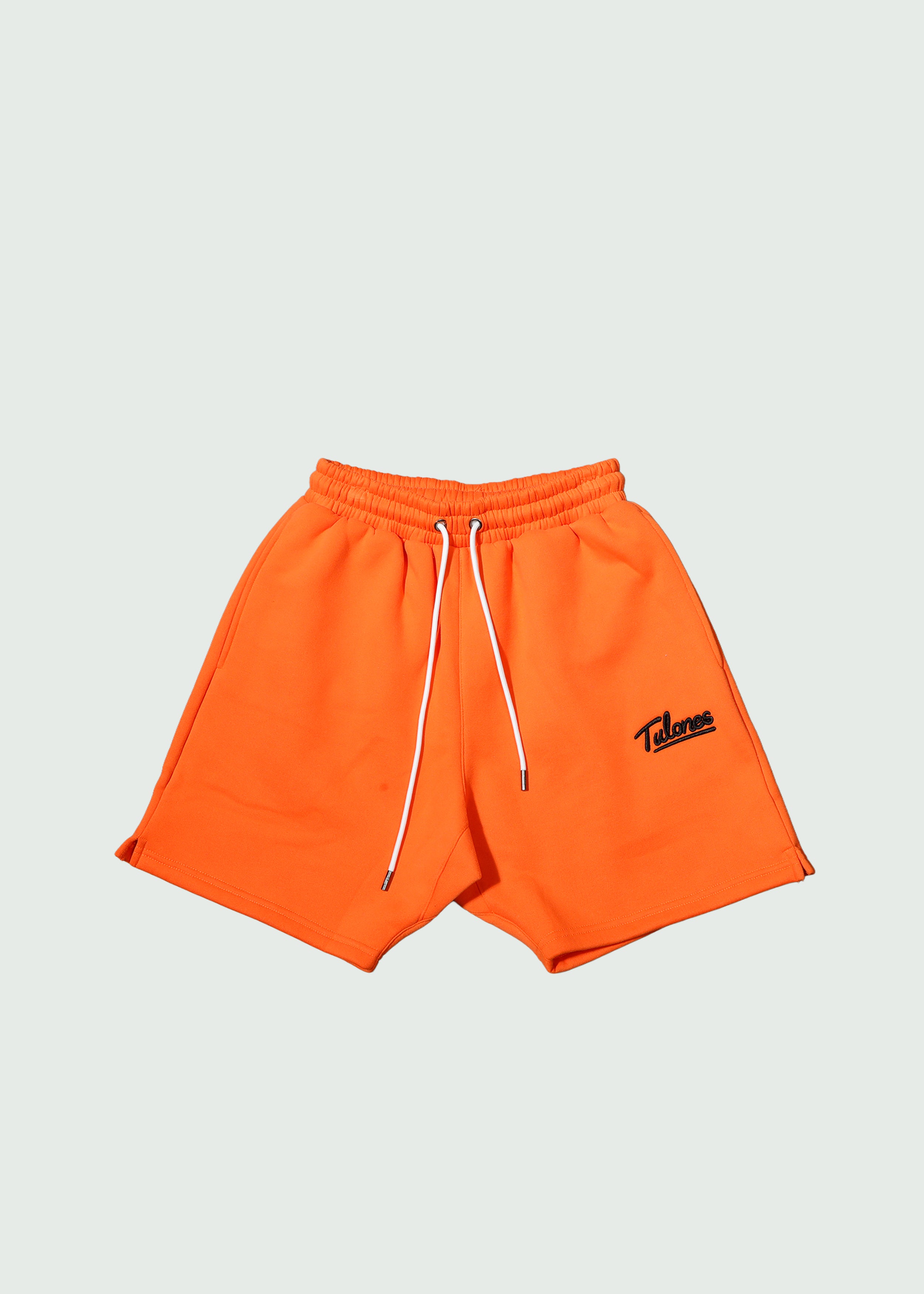 Cursive Staple Logo Cotton Shorts Orange Main image