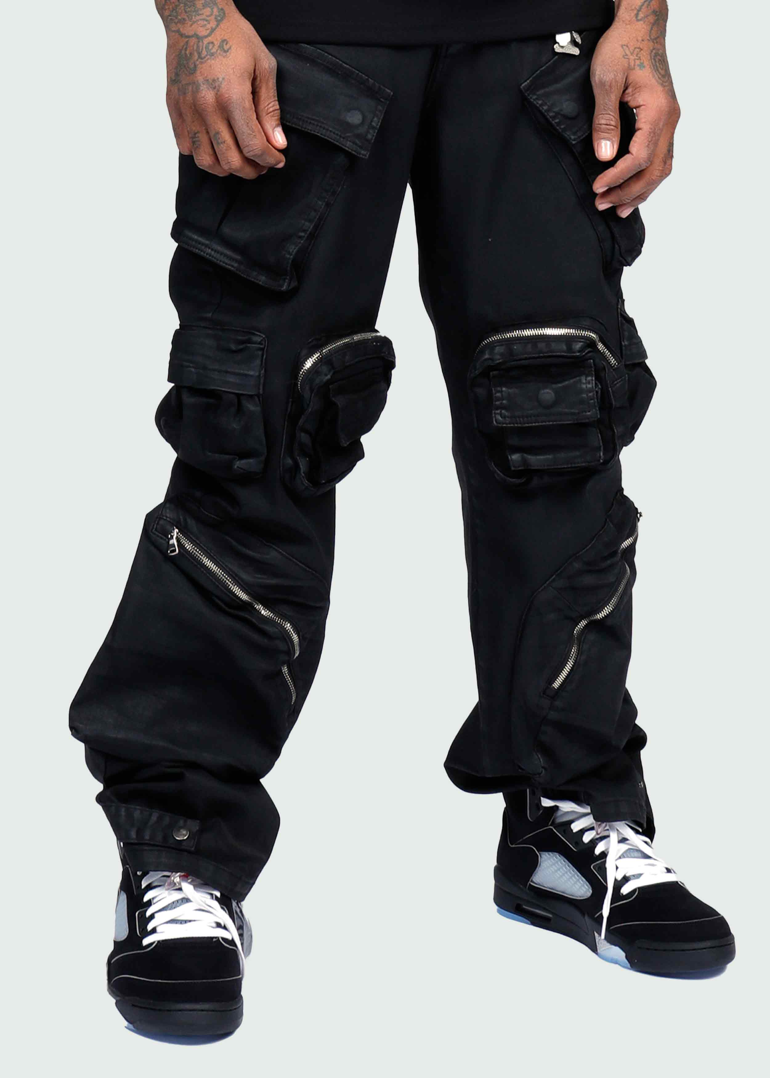 Zipper Wax Cargo Jeans 25 – Tulones