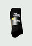 Black Cursive Staple Crew Socks 5-Pack
