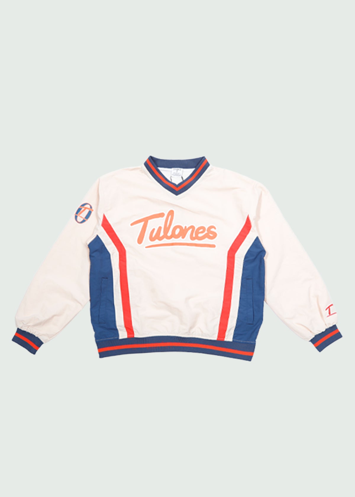 Cursive Nylon Crewneck Cream Main image