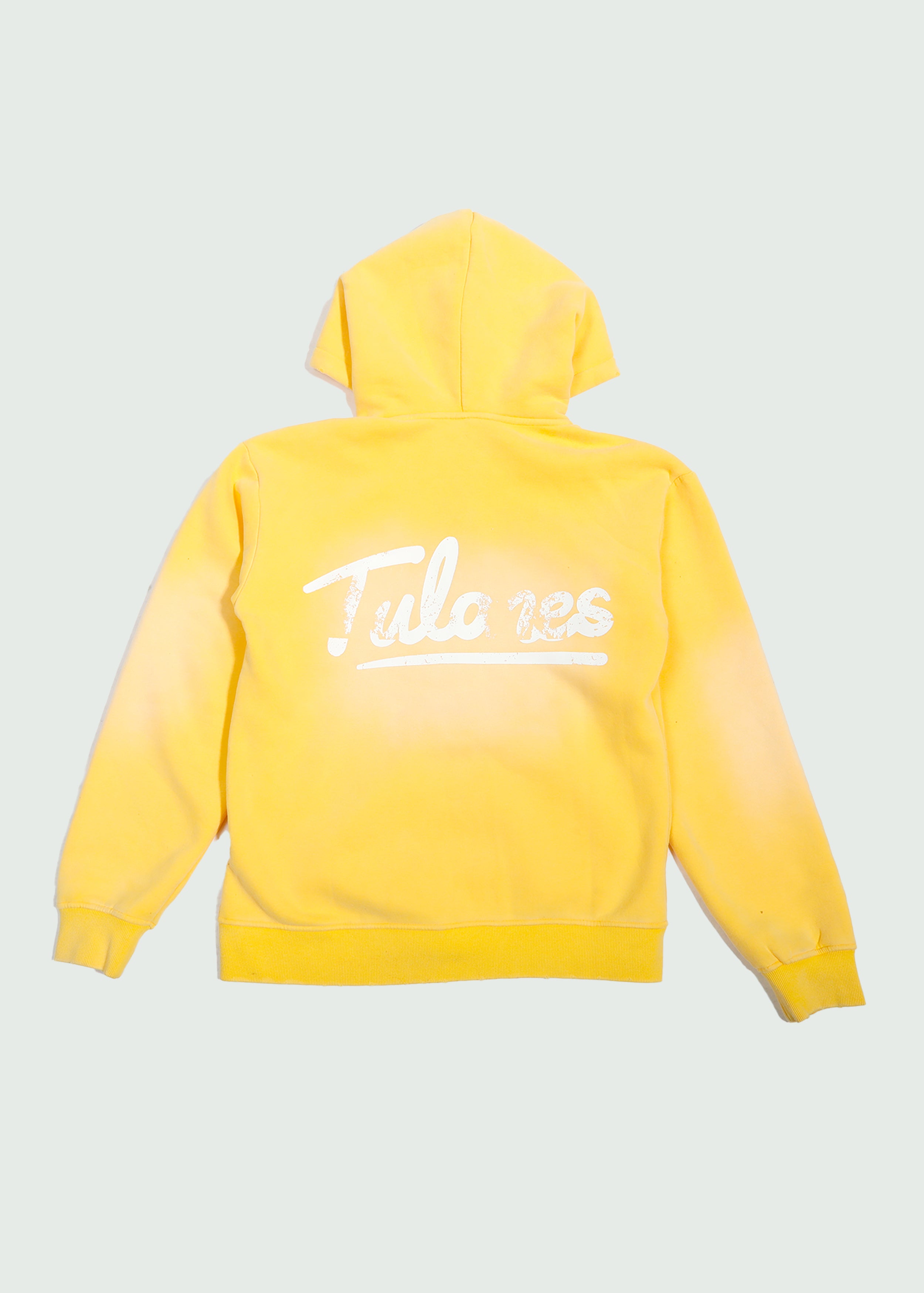 Studded Cursive Hoodie Yellow – Tulones