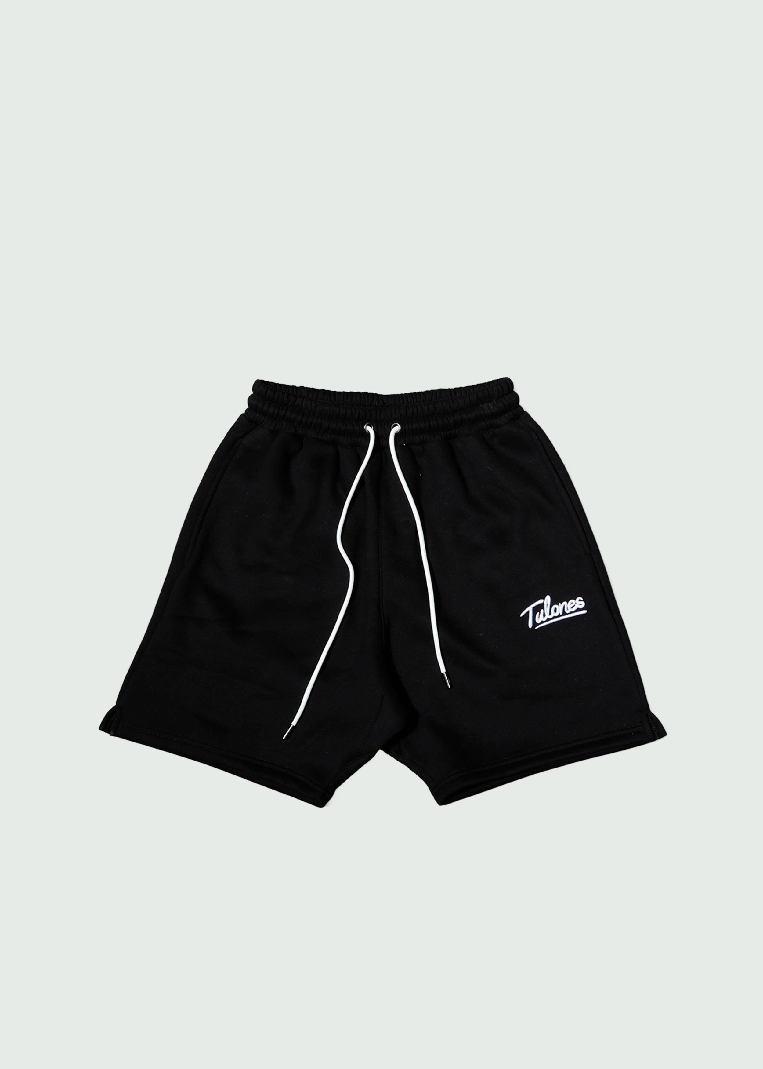 Cursive Staple Logo Cotton Shorts Black Main image
