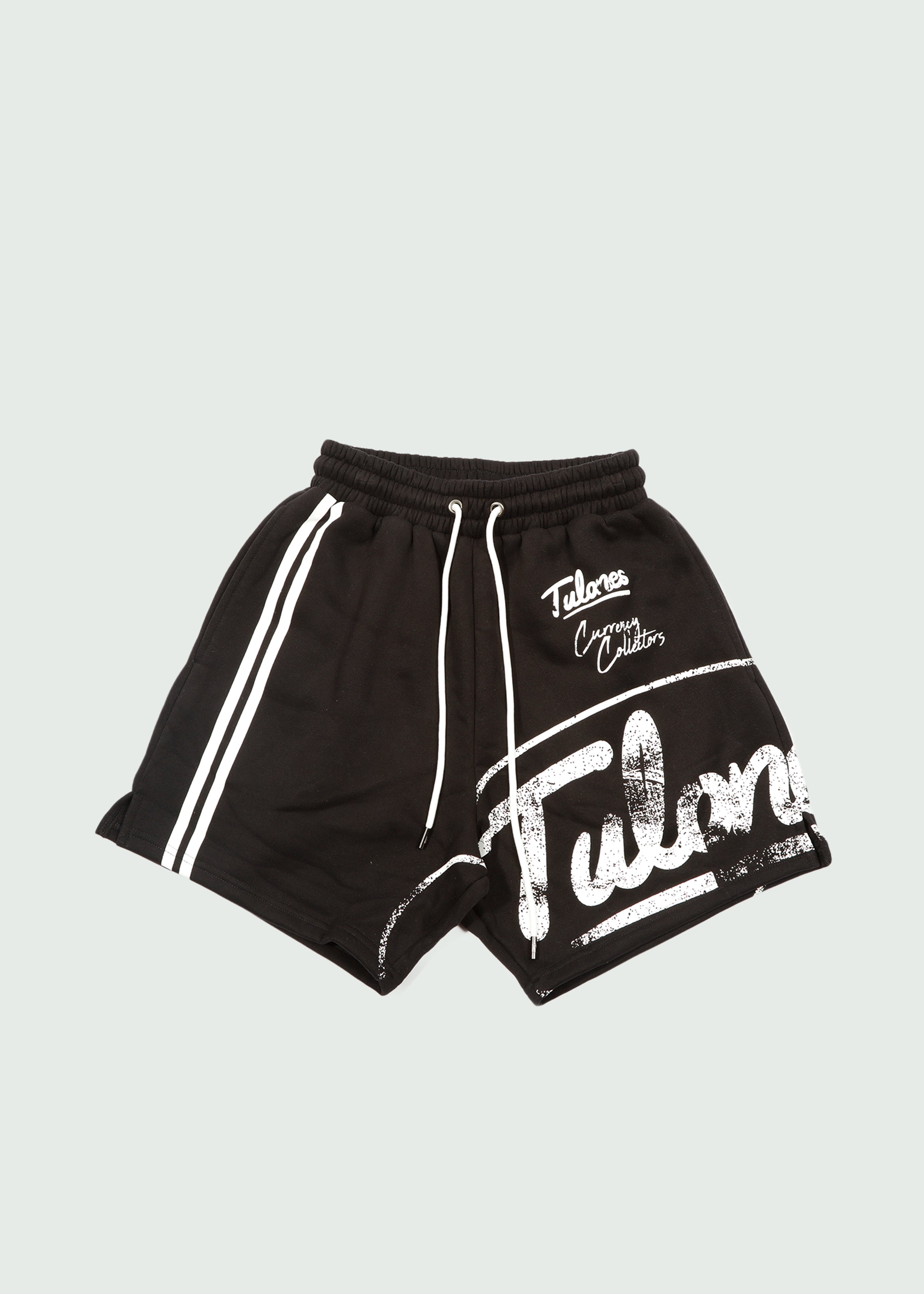 Circled Cursive Shorts Black