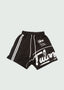 Circled Cursive Shorts Black