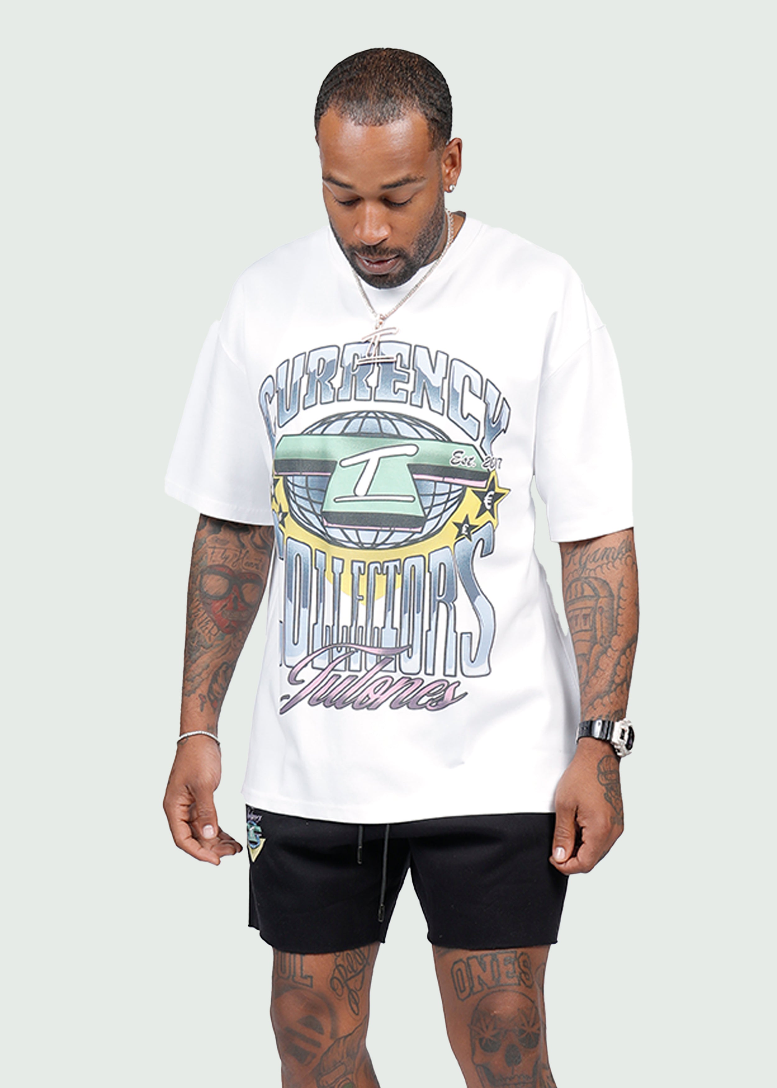 Currency Makes The World Turn T-shirt White