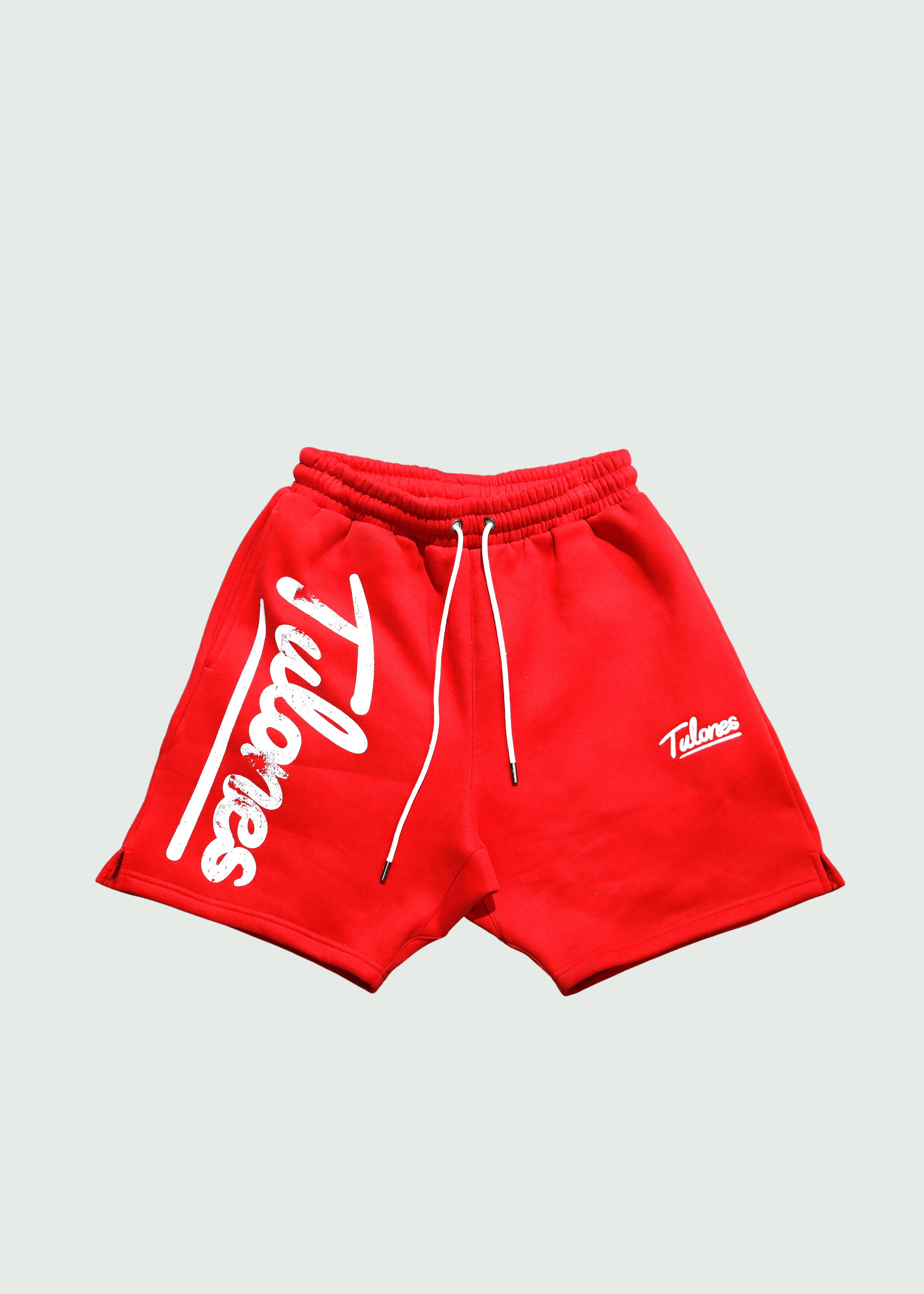 Cursive Big Logo Cotton Shorts Red Main image