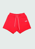 Cut Off Cotton Shorts Red