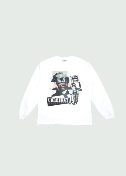 Stacked Frank Long-Sleeve T-shirt White