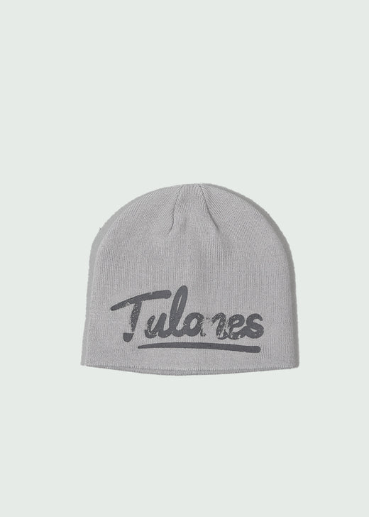 Grey Cursive Logo Beanie