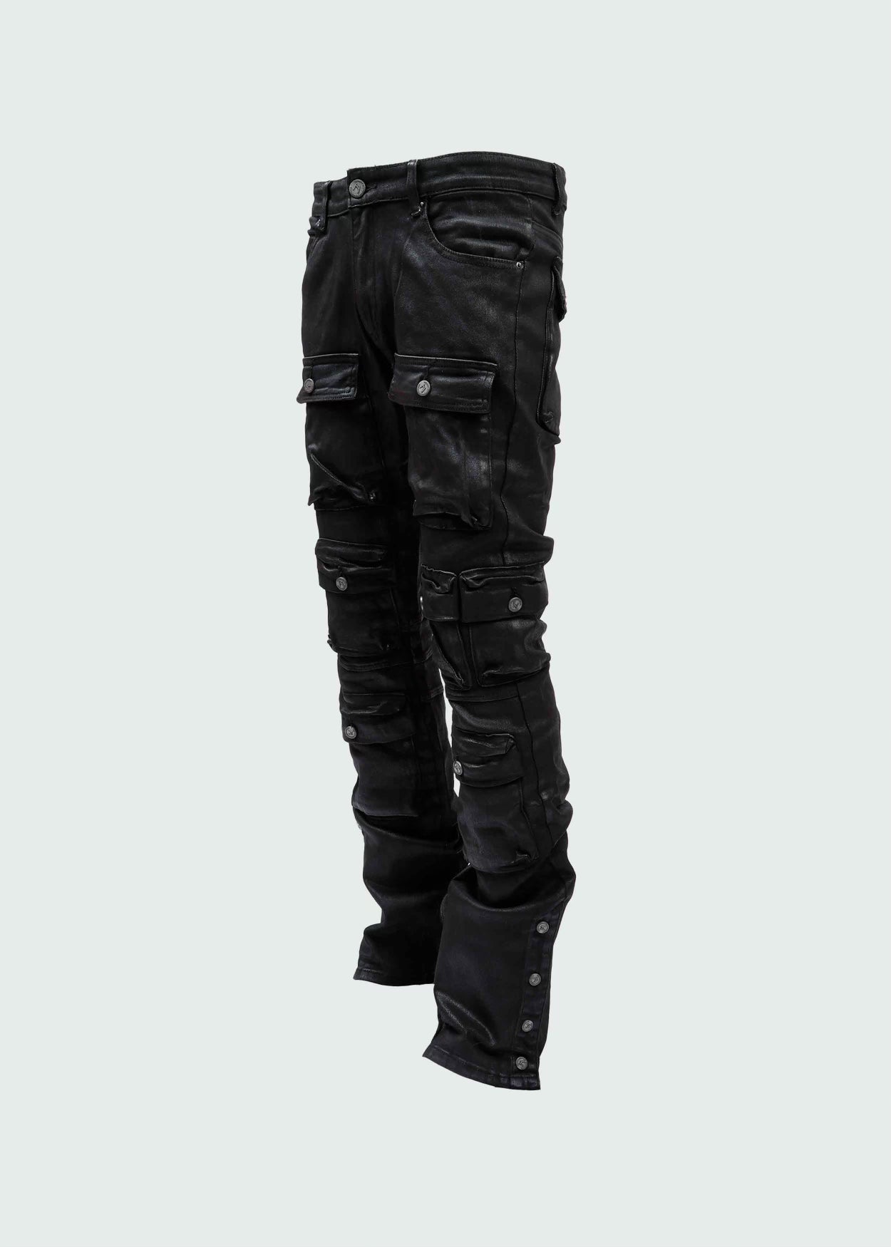 Black Tulones Coated Cargos Main image