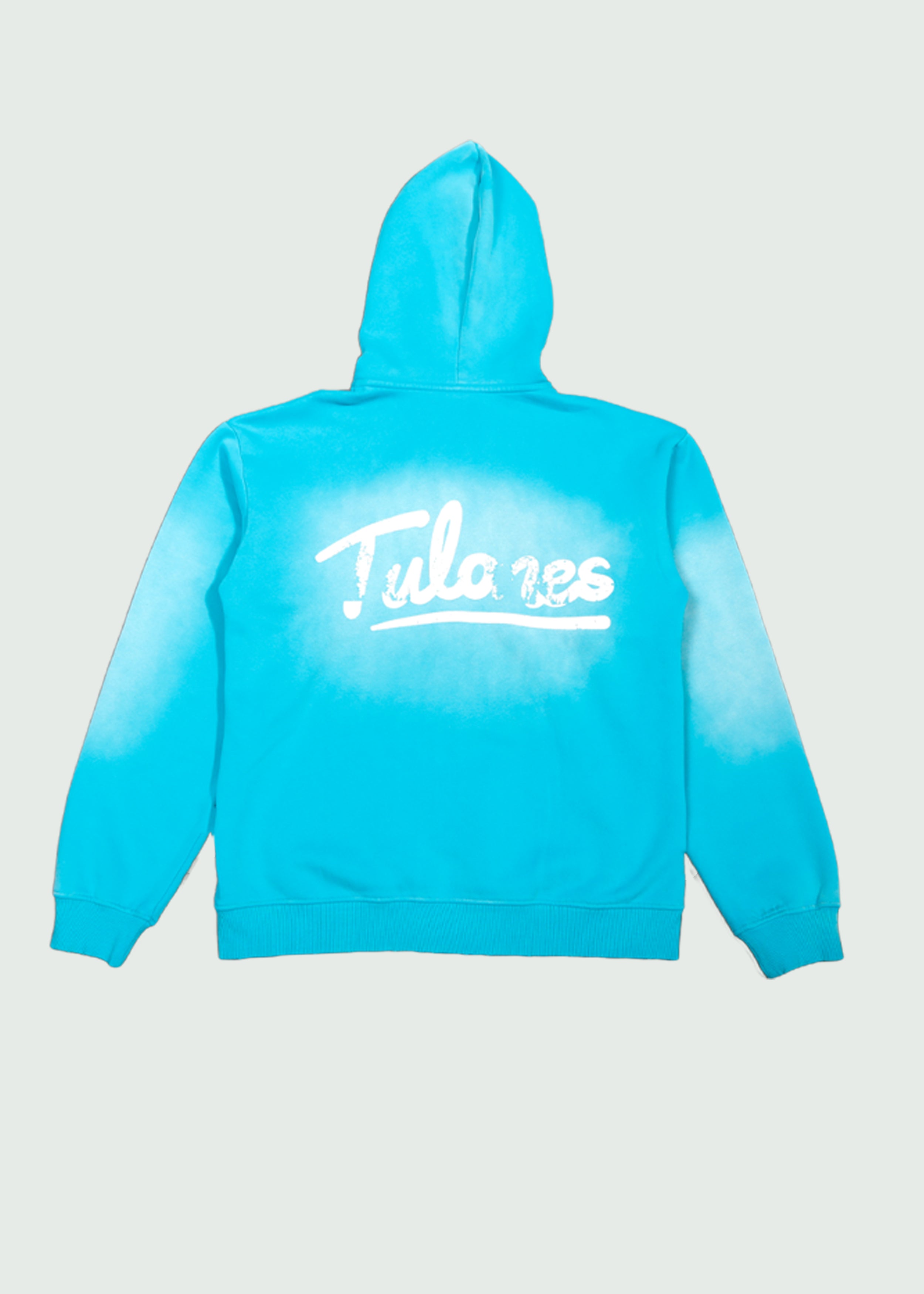 Cursive Zip-Up Hoodie Blue Secondary image