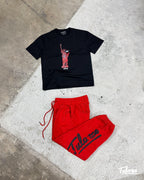 Cursive Logo Joggers Red