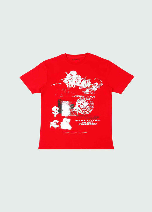 Rugged Multi Design T-Shirt Red