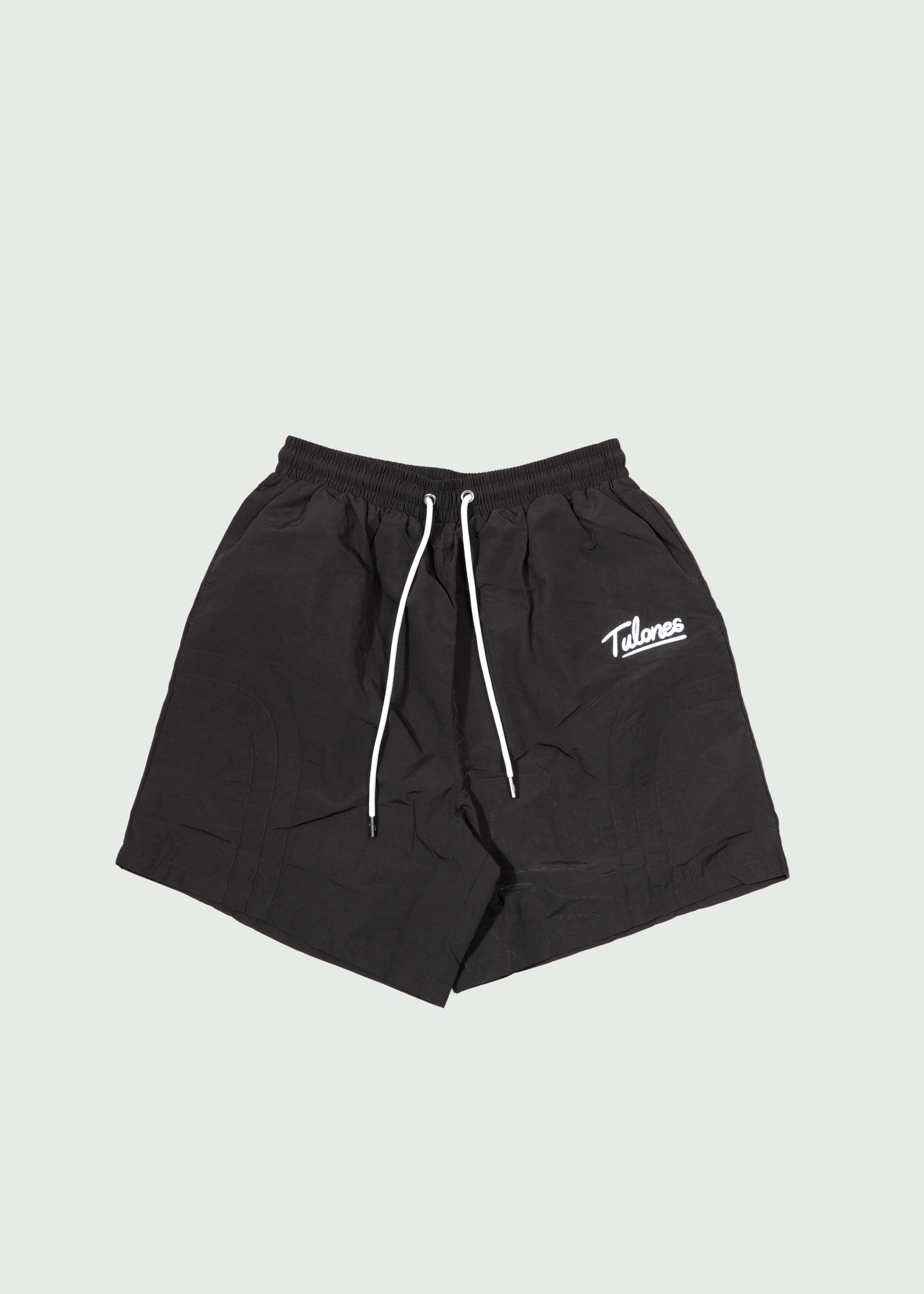 Two Stripe Nylon Shorts Black Main image