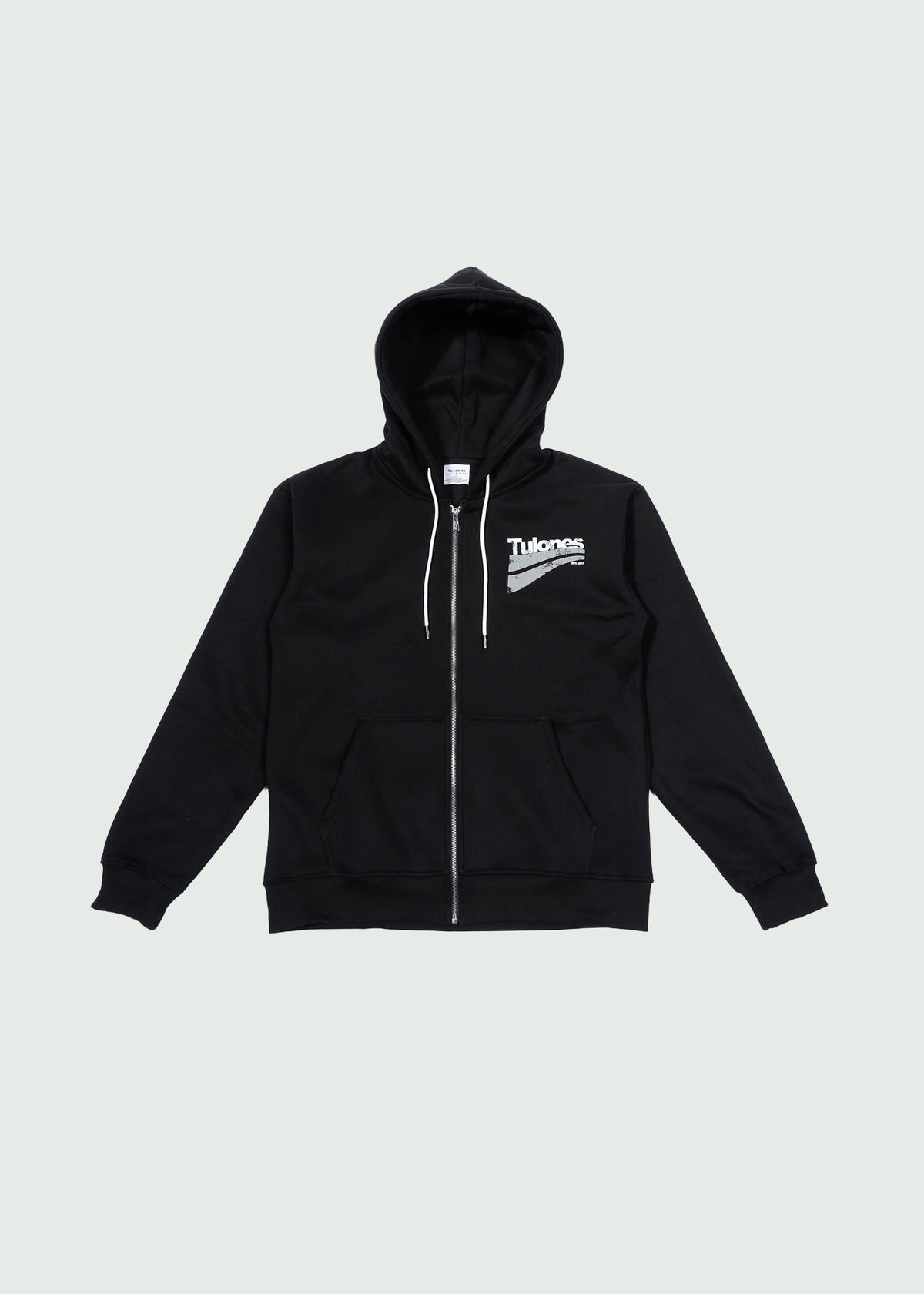 Two Line Underneath  Zip-Up Hoodie Men Black Main image