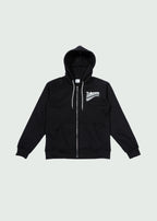 Two Line Underneath  Zip-Up Hoodie Men Black