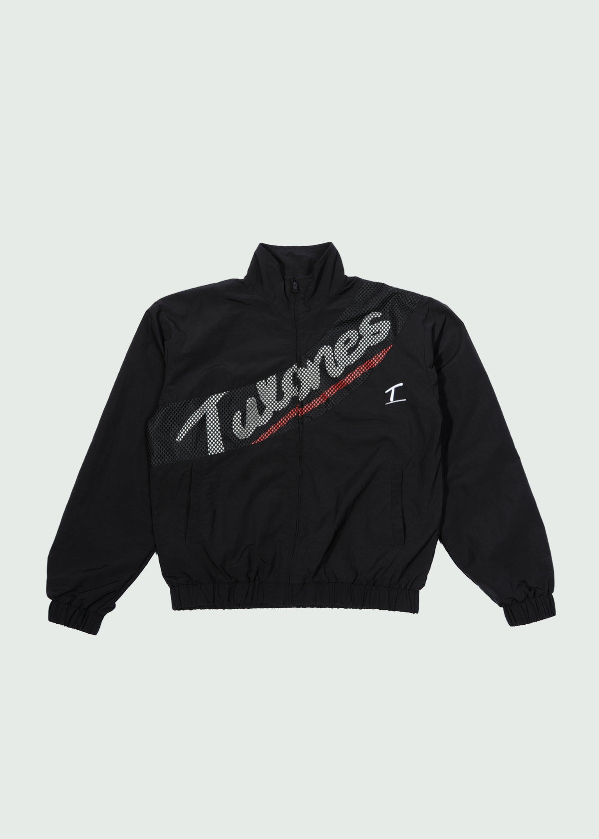 Red Line Mesh Nylon Zip-Up Black Main image