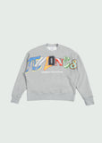 Multi Letter Crewneck Grey
