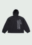 Outline Nylon Quarter Zip Hoodie Black