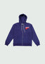 Two Line Underneath Zip-Up Hoodie Navy