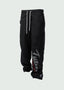 Red Line Mesh Nylon Pants Black