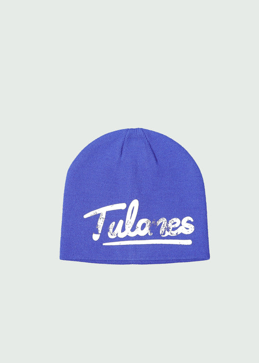 Royal Blue Cursive Logo Beanie