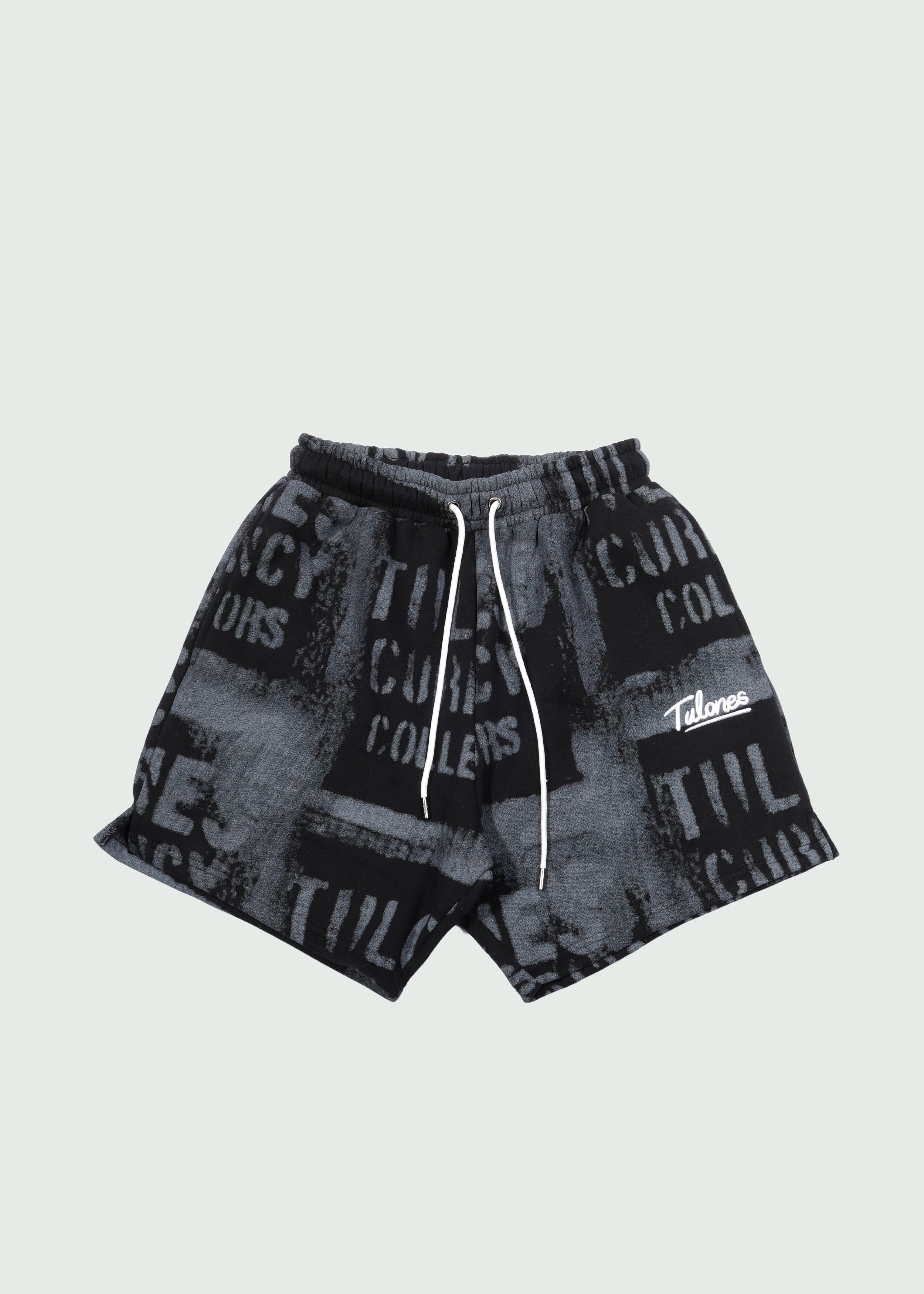 Box Stencil Shorts Black