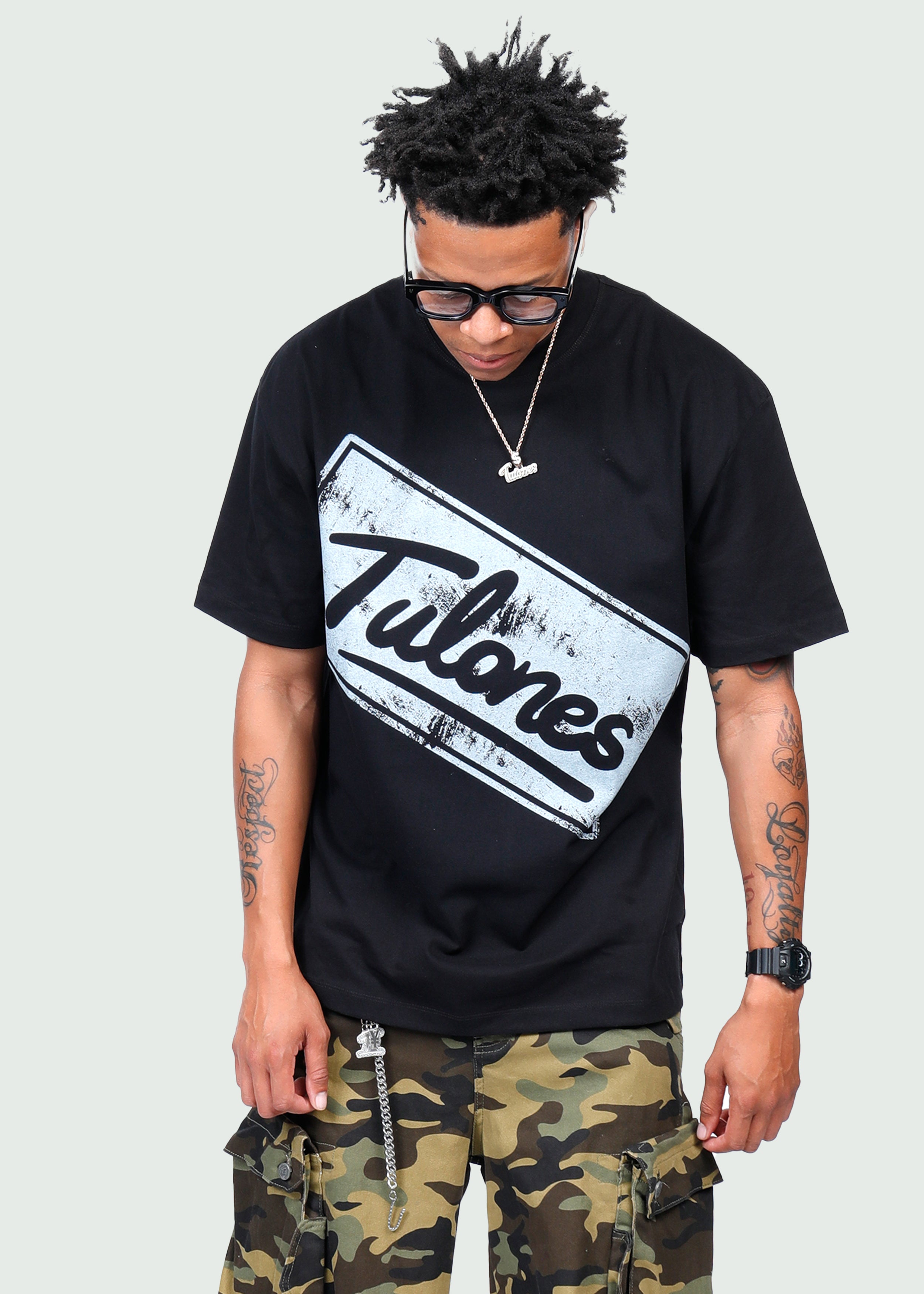 Postage Stamp T-shirt Black Secondary image