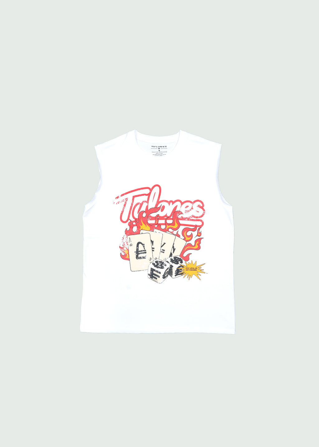 Currency Gamble Dice Cut Off T-shirt White
