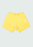 Cut Off Cotton Shorts Yellow