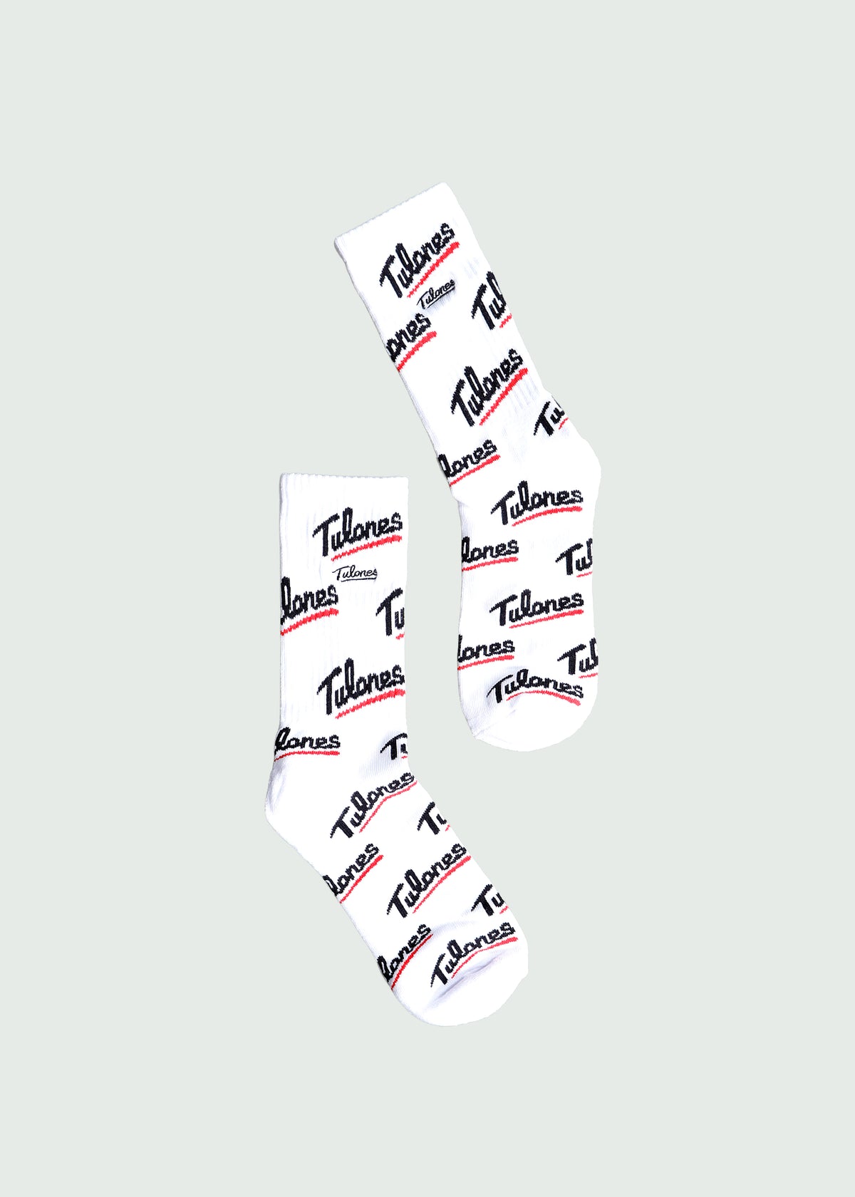 Red Underline Cursive All Over Socks