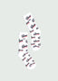Red Underline Cursive All Over Socks