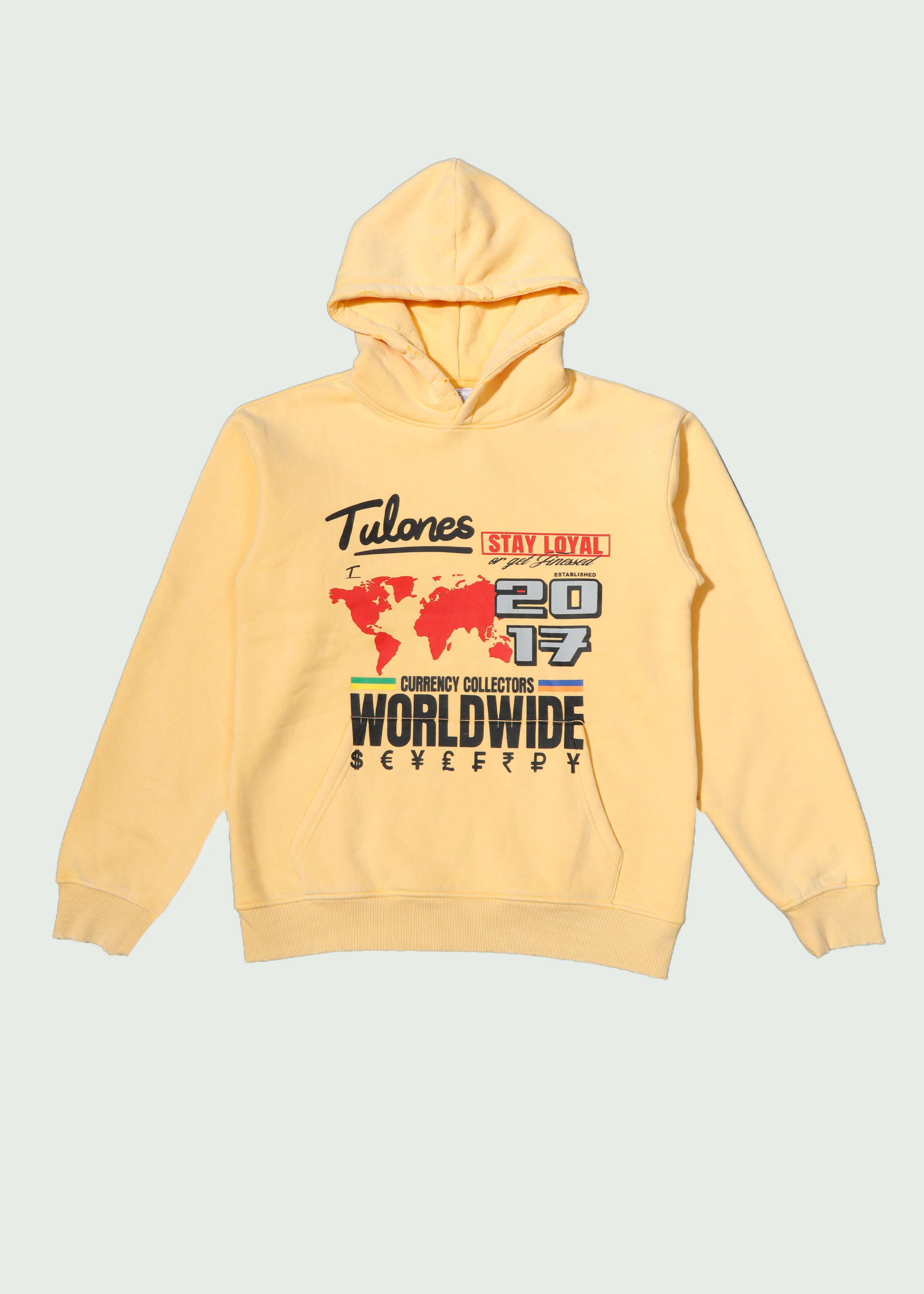 Currency Collectors World Wide Hoodie Yellow