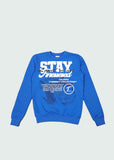 Stacked Stay Loyal Crewneck Royal