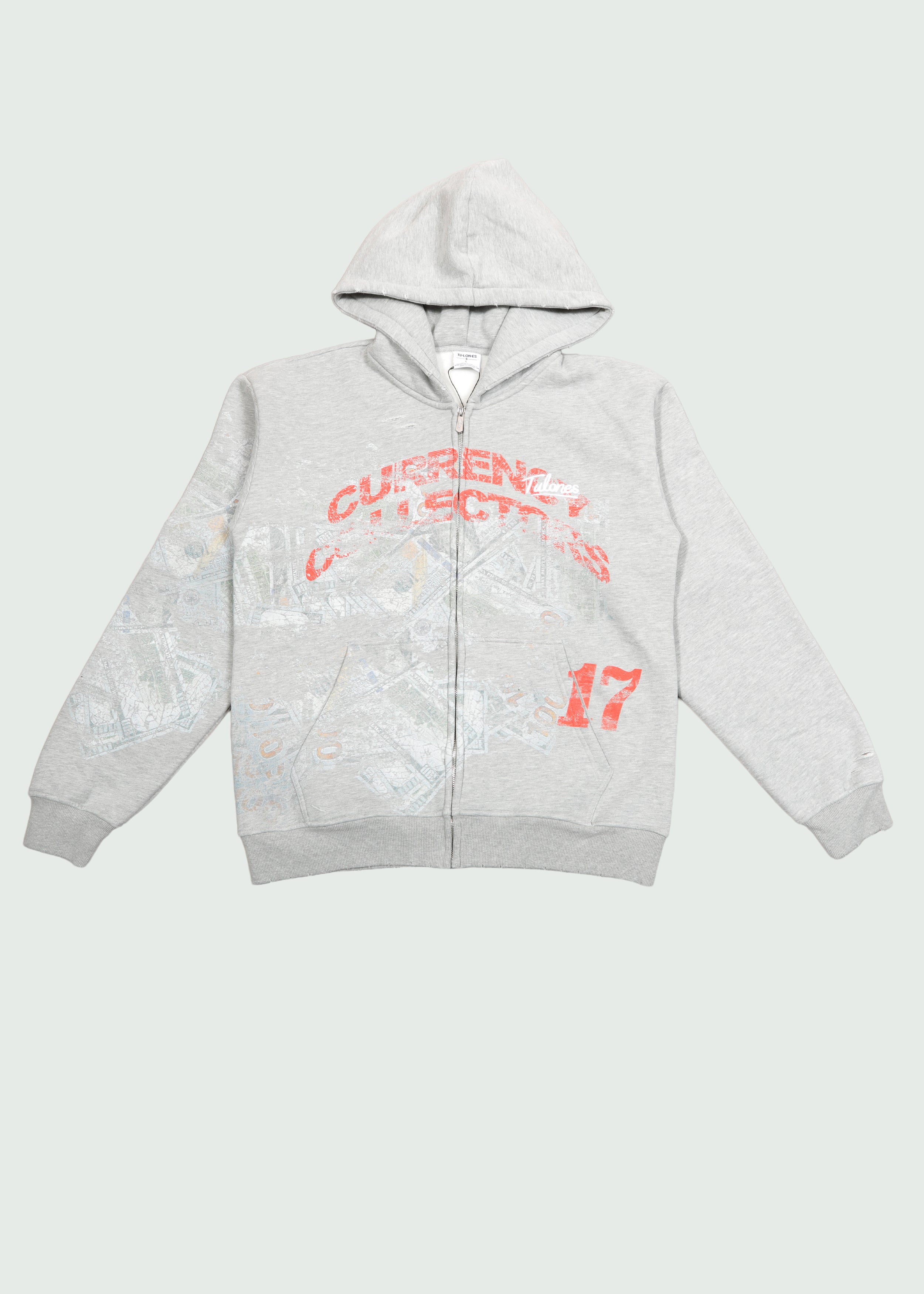 Rugged Zip-Up Hoodie Grey
