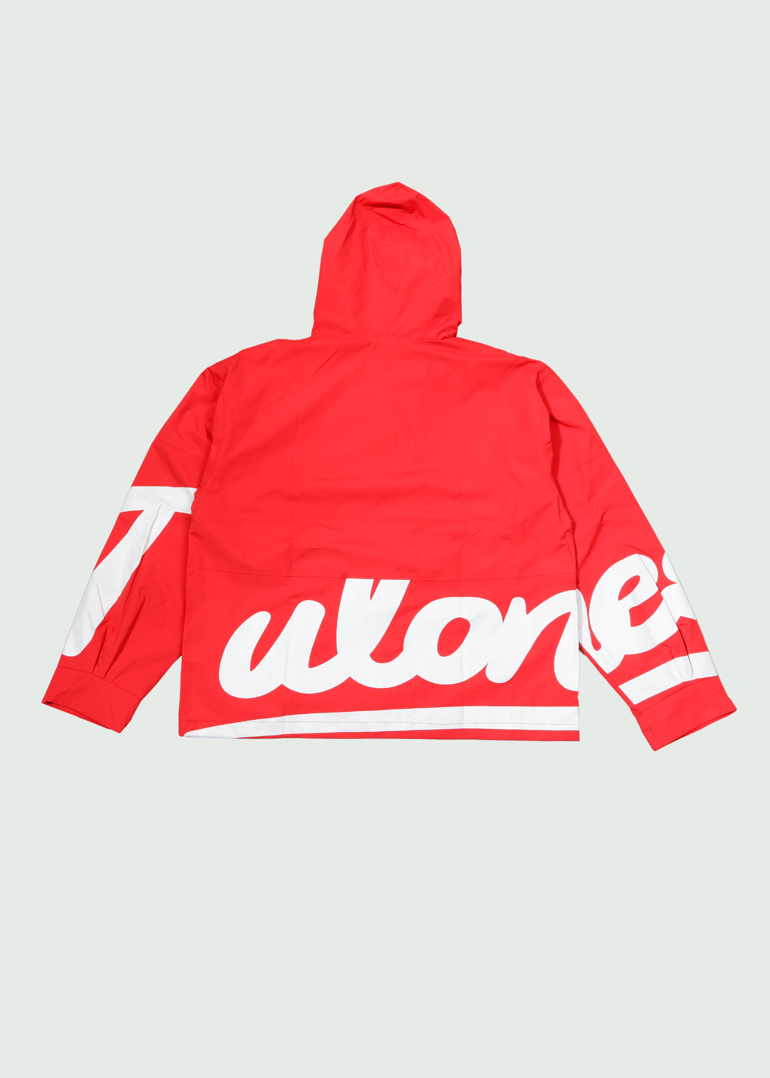 Cursive Logo Rain Jacket Red Secondary image