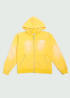 Studded Cursive Hoodie Yellow