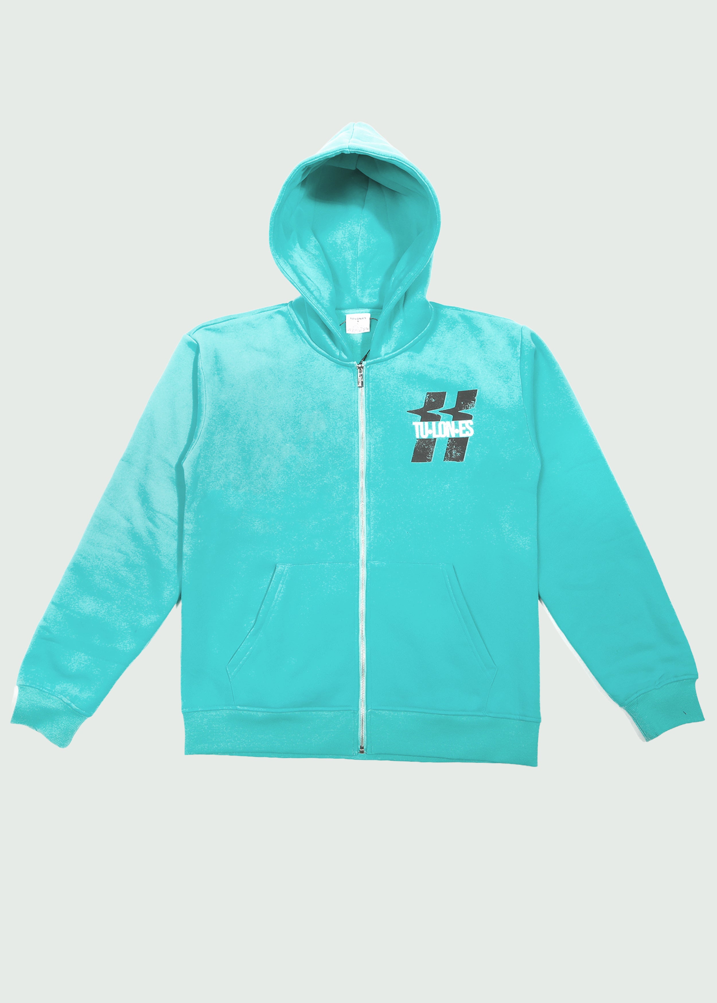 TU•LON•ES Zip Up Hoodie Turquoise Main image