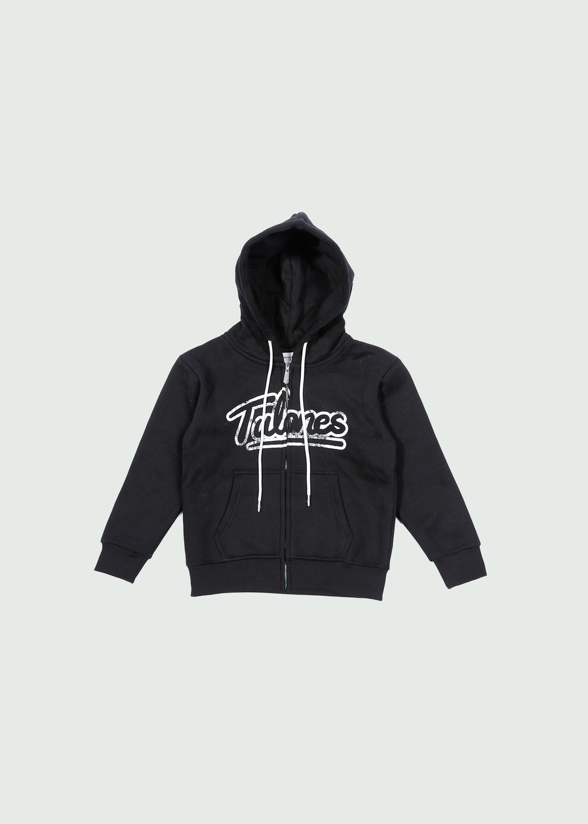 Cursive Zip-Up Hoodie Kids Black Main image