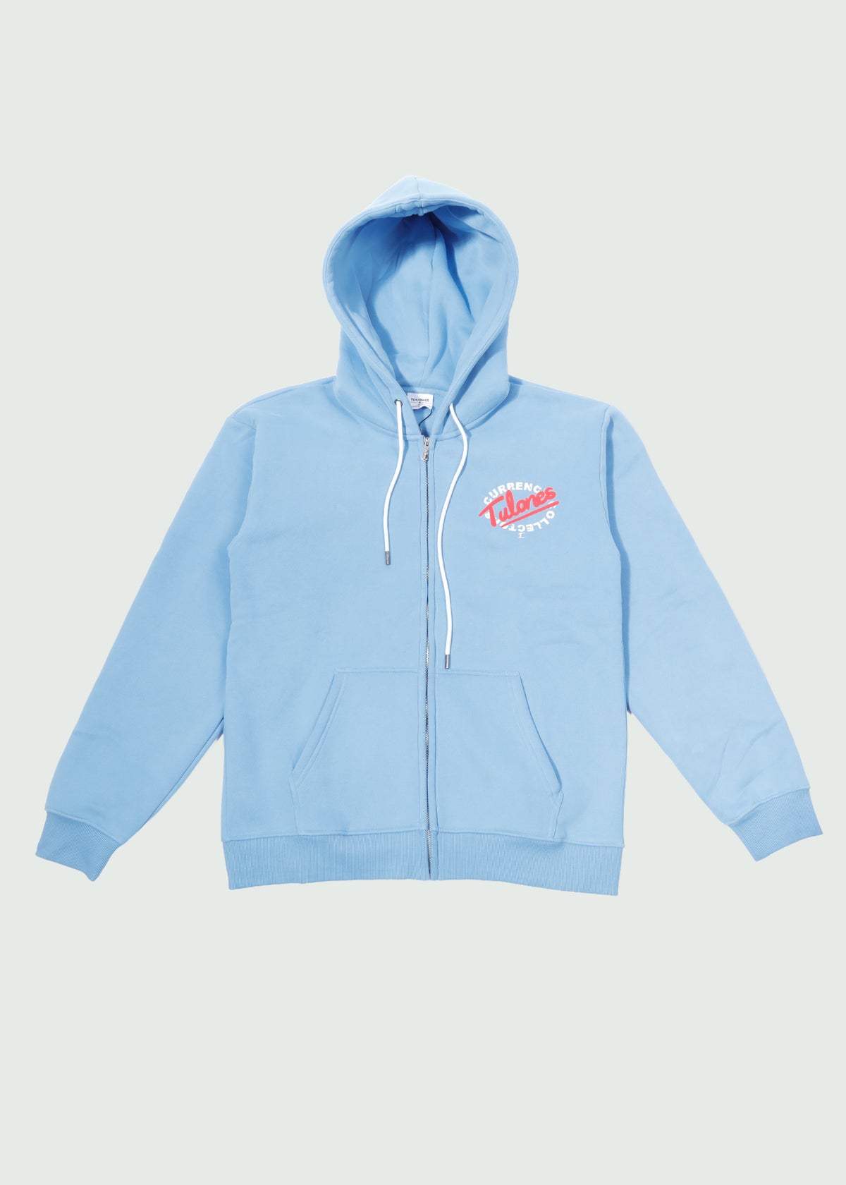 Currency Collector Zip-Up Hoodie Baby Blue