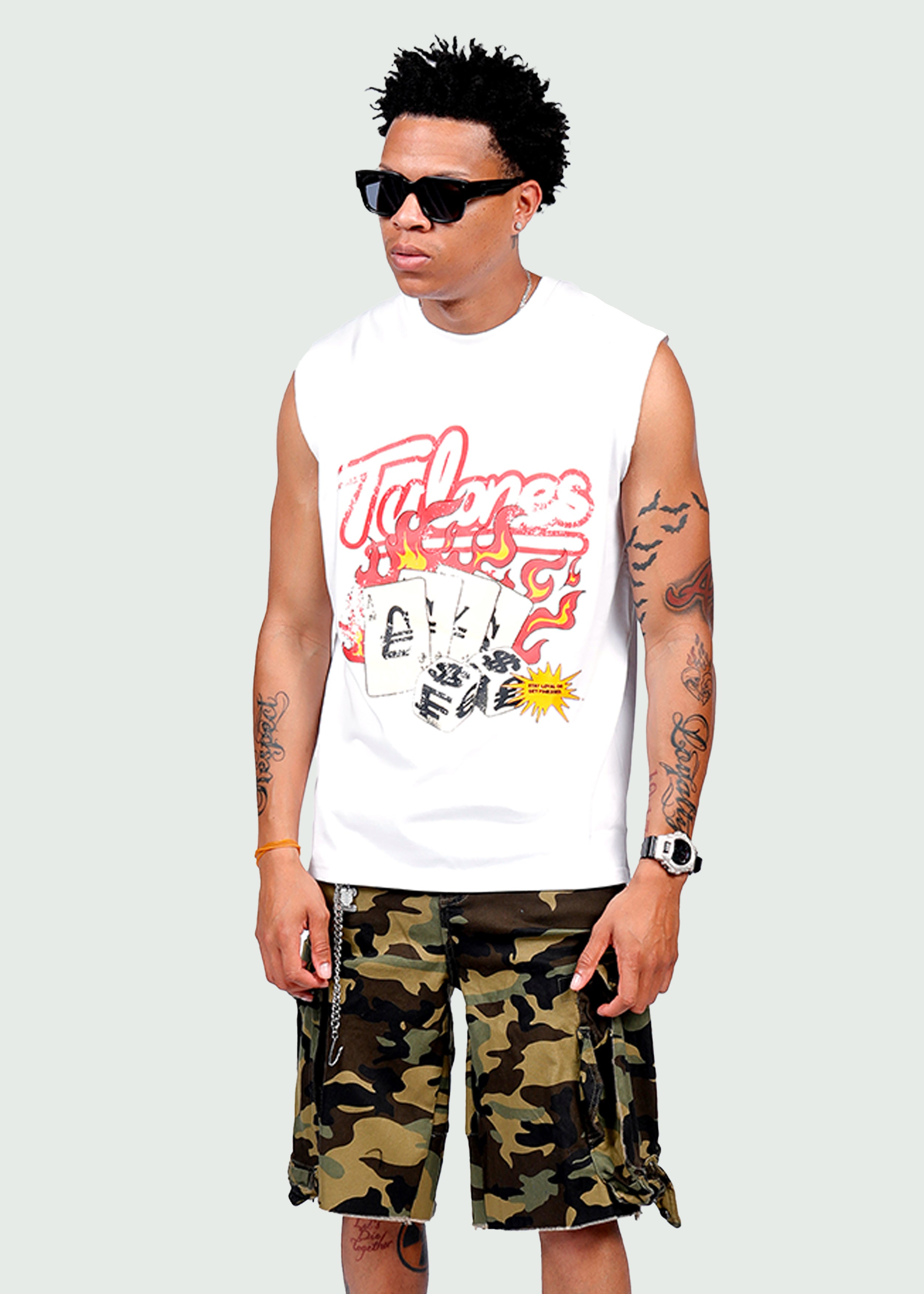 Currency Gamble Dice Cut Off T-shirt White Secondary image